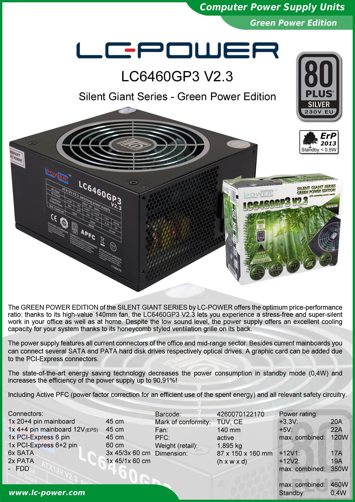 LC6460GP3 V2.3 - GREEN POWER