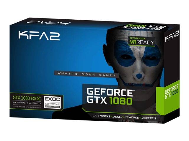 KFA2 GeForce GTX 1080 EX OC Graphics card GF 80NSJ6DHL4EK