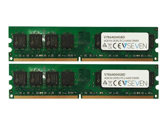 V7 DDR2 4 GB 2 x 2 GB DIMM 240 pin 800 MHz V7K64004GBD