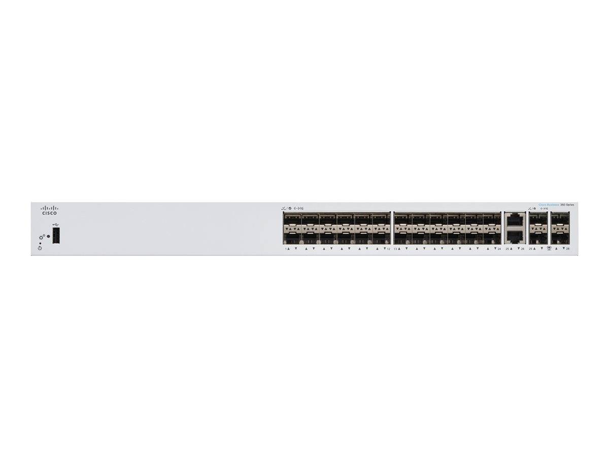 Cisco CBS350-24S-4G Managed Layer 3 Switch, 24 x Gigabit SFP, 2 x combo ...
