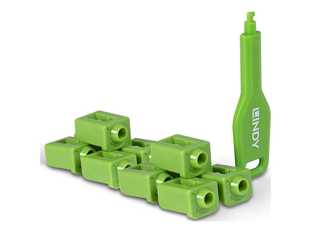 LINDY / LAN port blocker with key / green | 47912