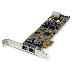StarTech.com Dual Port PCI Express Gigabit Ethernet PCIe Network Card Adapter - PoE/PSE / Add two Power-over-Ethernet Gigabit Ports to a PCI Express-enabled Computer, image 