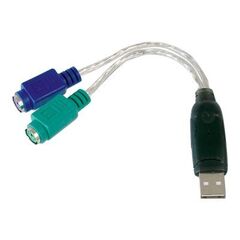 DIGITUS DA-70118  Keyboard  mouse adapter  USB to PS/2  (DA-70118), image 