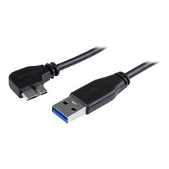 Slim Micro USB 3.0 Cable - M/M - Left-Angle Micro-USB - 0.5m, image 