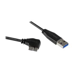 StarTech.com Slim Micro USB 3.0 Cable - M/M - Right-Angle Micro-USB - 0.5m, image 