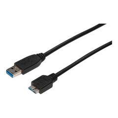 ASSMANN USB cable - 4 PIN USB Type A (M) - 10pin Micro-USB Type B (M) - 1.8m ( USB 3.0 ) - moulded - black, image 