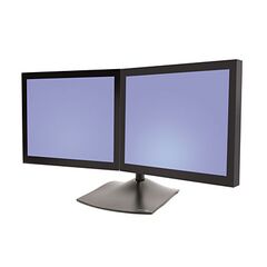 Ergotron DS100 Dual-Monitor Desk Stand, Horizontal -  aluminium, steel - black - screen size: up to 24" monitor stand, image 