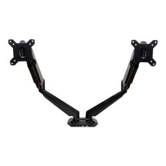 StarTech.com Dual-Monitor Arm - One-Touch Height Adjustment /  Built-in 2-port USB Audio Pass-Through - Adjustable arm for LCD display - aluminium - black - screen size: 30" - desk-mountable, image 