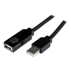 StarTech.com 10m USB2.0 Active Extension Cable  M/F / ( USB / USB 2.0 ) - active cable (signal regeneration) - black, image 