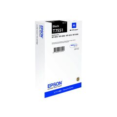 Epson T7551 / 100ml / XL size / black / original / ink cartridge / for WorkForce Pro WF-8010, WF-8090, WF-8090 D3TWC, WF-8510, WF-8590, WF-8590 D3TWFC | C13T755140, image 