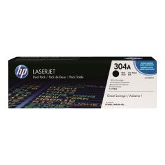 HP 304A 2-pack black original LaserJet toner cartridge ( CC530AD ) for Color LaserJet CM2320fxi, CM2320n, CM2320nf, CP2025, CP2025dn, CP2025n, CP2025x, image 