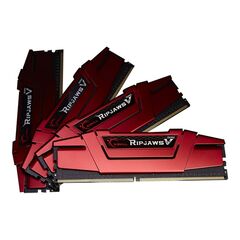 G.Skill Ripjaws V / DDR4 / 64GB  4 x 16GB / DIMM 288-pin / 3000 MHz / PC4-24000 / CL14 / 1.35 V / non-ECC / blazing red | F4-3000C14Q-64GVR, image 