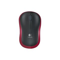 Logitech M185 / Mouse / optical / wireless / 2.4 GHz / USB wireless receiver / red | 910-002237, image 