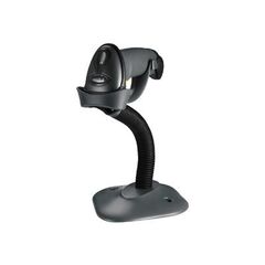 Symbol LS2208 / Barcode scanner / handheld / 100 scan / sec / decoded / USB / Includes PoweredUSB cable and stand. Color: Black | LS2208-7AZU0300SR, image 