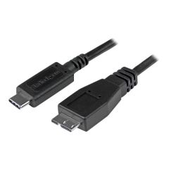 StarTech.com USB 3.1 USB-C to USB Micro-B Cable / USB cable / USB Type C (M) to 10 pin Micro-USB Type B (M) / 1 m ( USB 3.1 ) / black  | USB31CUB1M, image 