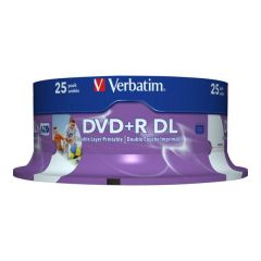 Verbatim 25 x DVD+R DL 8.5 GB 8x wide printable | 43667
