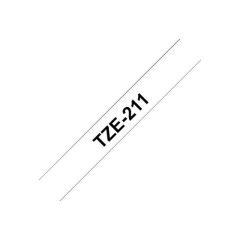 Brother TZe211 Black on white Roll (0.6 cm x 8 m) | TZE211