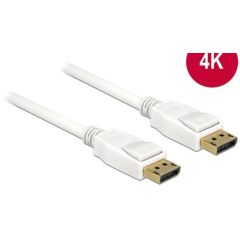 DeLOCK DisplayPort cable 2m 4K support white| 84877