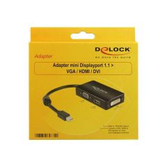 DeLOCK mini Displayport 1.1 to VGA, HDMI, DVI Passive black