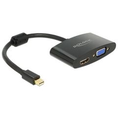 Delock  mDisplayport to HDMI,  VGA, black | 65553