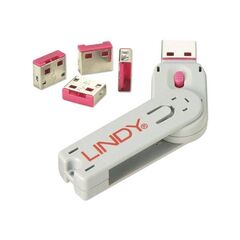 Lindy USB Port Blocker USB port blocker pink | 40450