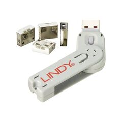 Lindy USB Port Blocker USB port blocker white | 40454