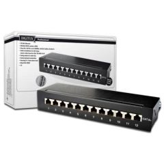 DIGITUS  Patch panel RJ-45 X12  black 1U DN-91612SD-EA