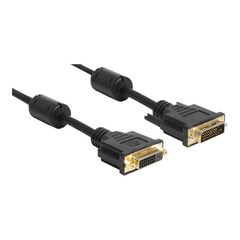 DeLOCK DVI cable DVI-D (F) to DVI-D (M) 1 m black 83185