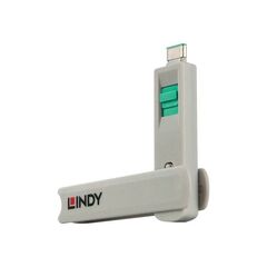 Lindy USB-C port blocker green 40426