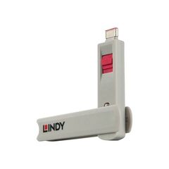 Lindy USB-C port blocker red 40425