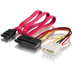 equip SATA cable - 4 PIN internal power, SATA to SATA combo (F)