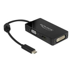 DeLOCK External video adapter USB-C DVI, HDMI, VGA 63925