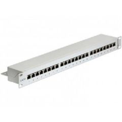 DeLOCK Patch panel RJ-45 X 24 light grey 1U 19 43300