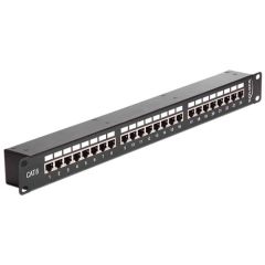 DeLOCK Patch panel with couplers RJ-45 X 24 black 43295