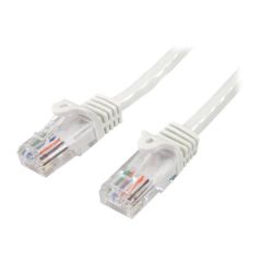 StarTech.com 0.5m White Cat5e Cat 5 Snagless 45PAT50CMWH