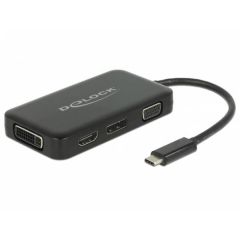 DeLOCK External video adapter USB-C DVI, HDMI, 63929