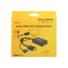 DeLOCK Video converter HDMI DisplayPort black 62667