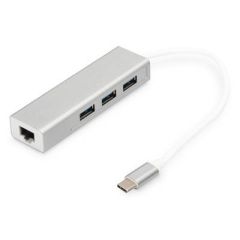 DIGITUS Port USB 3.0 Type C Hub with Gigabit DA-70255