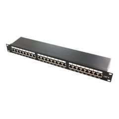 LogiLink Patch panel RJ-45 X 24 black, RAL 9005 1U NP0061