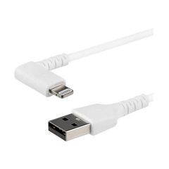 StarTech.com 2m 6.6ft Angled Lightning to USB White RUSBLTMM2MWR