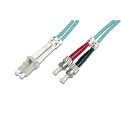 DIGITUS Network cable LC multi-mode (M) to ST 3m  aqua DK-2531-033