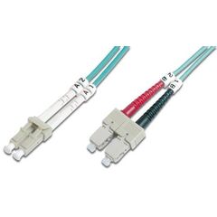 DIGITUS Patch cable LC multi-mode (M) to SC 10m aqua  DK-2532-103