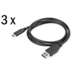 DIGITUS USB cable USB-C (M) to USB Type A AK-880903-010-S