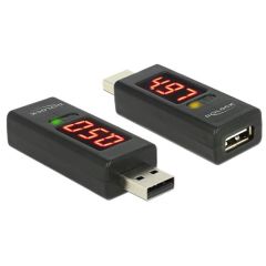 DeLOCK USB voltage and current checker black 65569