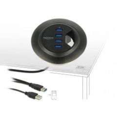 DeLock In-Desk Hub Hub 4 x SuperSpeed USB 3.0 62868