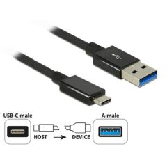 DeLOCK Premium USB Type A (M) to USB-C 1m black  83983