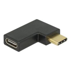 DeLOCK USB 3.1  adapter USB-C (M) to USB-C (F) angled black 65915