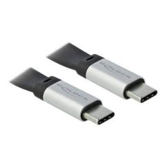 DeLOCK USB cable USB-C (M) to USB-C (M) USB 3.2 22cm black,silver  85926