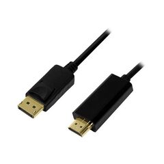 LogiLink DisplayPort  to HDMI 3m cable  black 4K