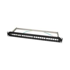 LogiLink Patch panel RJ-45 X 24 black, RAL 9005 1U NK4042